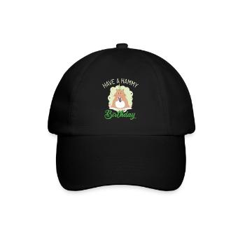 Hamster Liebhaber Hamster Geschenk - Baseballkappe - Schwarz/Schwarz - Vorne