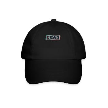 Techno Rave Festival Electro Music Raver - Baseball Cap - black/black - Front