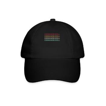 Cinnamon Roll Lettering - Baseball Cap - black/black - Front