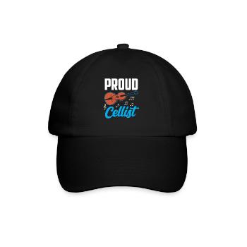 Proud cellist cello cellist cello musician - Baseball Cap - black/black - Front