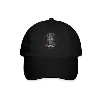 Namaste Dachshund Mandala Lotus Meditation - Baseball Cap - black/black - Front