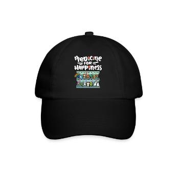 Médecine pour le bonheur Mignon Faune - Casquette classique - noir/noir - Devant