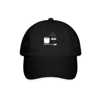 Lustige Zwei Maki rollen - Baseballkappe - Schwarz/Schwarz - Vorne
