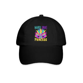 Carnival Family Matching Mardi Gras Princess - Baseballkappe - Schwarz/Schwarz - Vorne