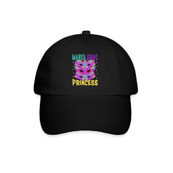 Carnival Family Matching Mardi Gras Princess - Baseballkappe - Schwarz/Schwarz - Vorne