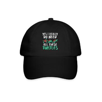 Turtle Owner Gift Turtle Lover - Baseball Cap - black/black - Front