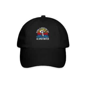 L’école est importante, mais les muscles sont plus importants - Casquette classique - noir/noir - Devant