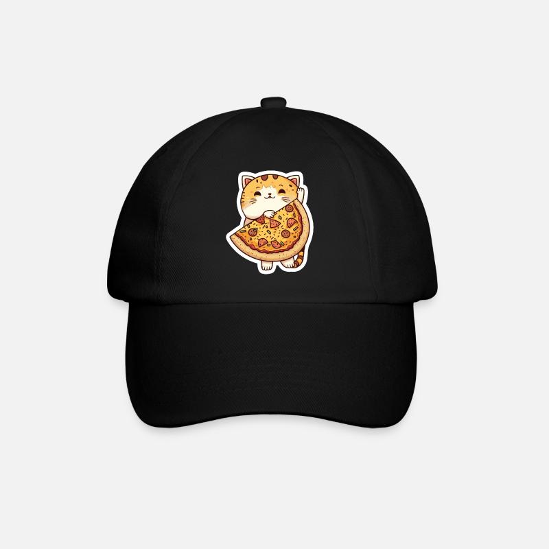 Cute Cute Cat Cat Kitten Sticker - Baseball Cap - black/black