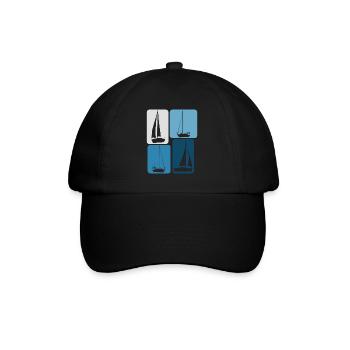 Sailing Boats Sailboat - Baseball Cap - black/black - Front