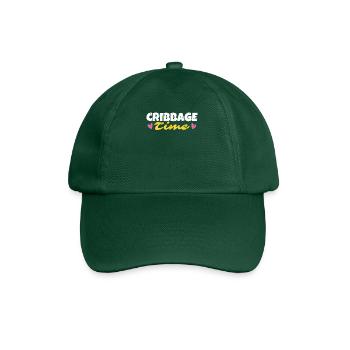 Cribbage Time Shirt Gift - Baseball Cap - bottle green - Front
