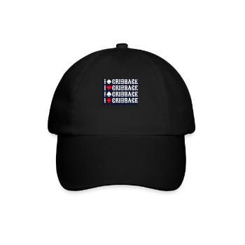 J’aime Cribbage Shirt Cadeau - Casquette classique - noir/noir - Devant