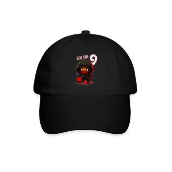 Anniversaire des enfants 9 ans - Basketball et Ninjas - Casquette classique - noir/noir - Devant