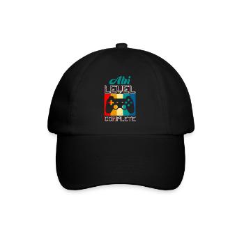 Abitur Level complete Abi 2023 Gamer - Baseballkappe - Schwarz/Schwarz - Vorne
