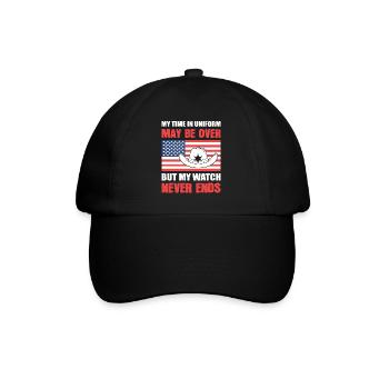 Ma montre ne finit jamais Police du shérif adjoint à la retraite - Casquette classique - noir/noir - Devant