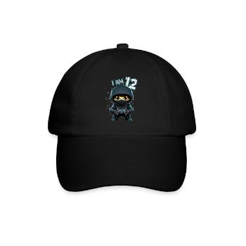 Children birthday 12 years - video games and - Baseball Cap - black/black - Front
