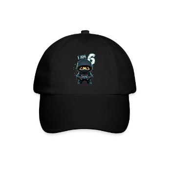 Anniversaire des enfants 6 ans - jeux vidéo et joueurs - Casquette classique - noir/noir - Devant
