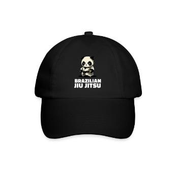 Panda Brazilian Jiu Jitsu und Grappling - Baseballkappe - Schwarz/Schwarz - Vorne