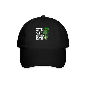 Dinosaur St. Patrick's Day Dino - Baseball Cap - black/black - Front
