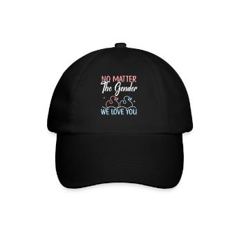Egal welches Geschlecht wir lieben dich Geschlecht offenbaren - Baseballkappe - Schwarz/Schwarz - Vorne