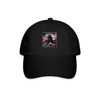 Temple japonais vintage des fleurs de cerisier Sakura - Casquette classique - noir/noir - Devant