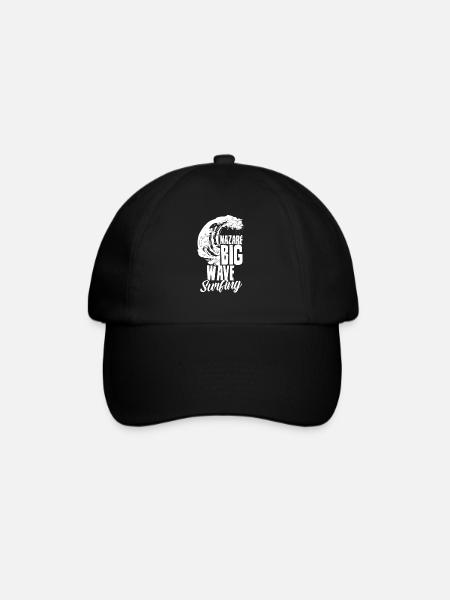 Nazaré Big Wave Surfen Surfer Surfing Wellen - Baseballkappe - Schwarz/Schwarz