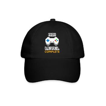 Abitur Level complete Abi 2023 Gamer - Baseballkappe - Schwarz/Schwarz - Vorne