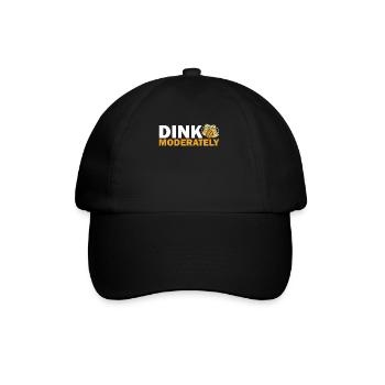 Dink Mäßig Pickleball Paddel Sport Spiel Spieler - Baseballkappe - Schwarz/Schwarz - Vorne