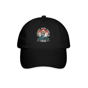 Les légendes sont nées en novembre 1992 paresseux défectueux - Casquette classique - noir/noir - Devant