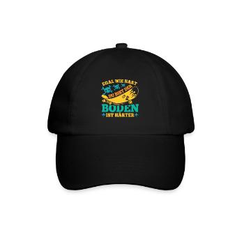 Egal Wie Hart Du Bist Der Boden ist Härter Skater - Baseballkappe - Schwarz/Schwarz - Vorne