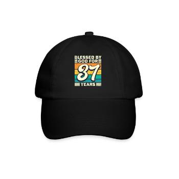 37 Birthday Gift Years Funny Saying - Baseball Cap - black/black - Front