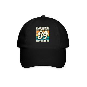39 Birthday Gift Years Funny Saying - Baseball Cap - black/black - Front