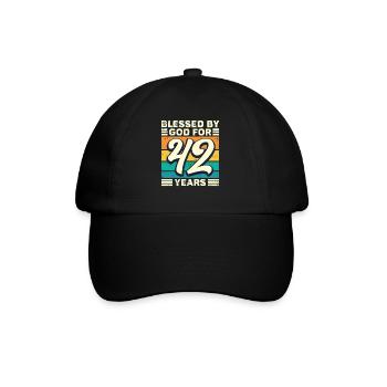 42 Birthday Gift Years Funny Saying - Baseball Cap - black/black - Front