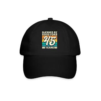 45 Birthday Gift Years Funny Saying - Baseball Cap - black/black - Front