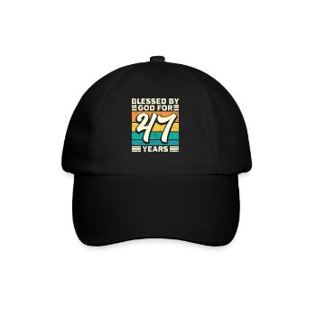 47 années de cadeaux d’anniversaire drôle de dicton - Casquette classique - noir/noir - Devant