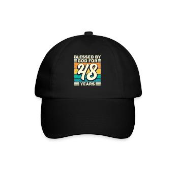 48 Birthday Gift Years Funny Saying - Baseball Cap - black/black - Front