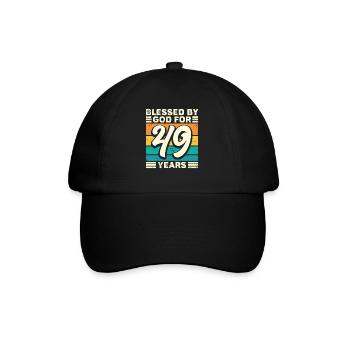 49 Birthday Gift Years Funny Saying - Baseball Cap - black/black - Front