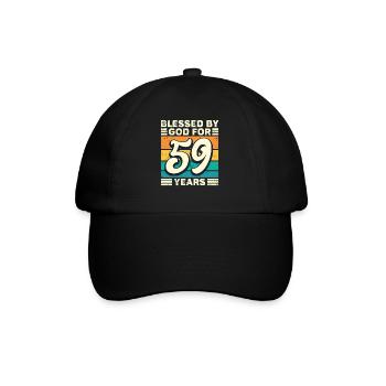 59 Geburtstag Geschenk Jahre Lustig Spruch - Baseballkappe - Schwarz/Schwarz - Vorne