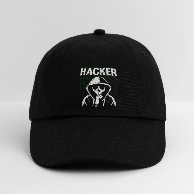 Hacker Skull Hacking Programming Dark Net Baseballkappe