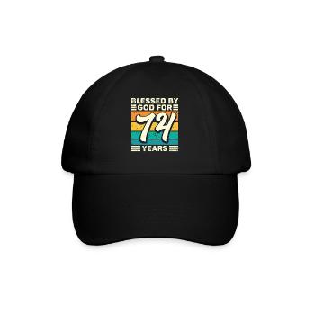 74 années de cadeaux d’anniversaire drôle de dicton - Casquette classique - noir/noir - Devant