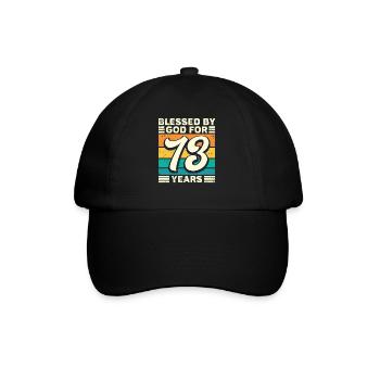 73 Geburtstag Geschenk Jahre Lustig Spruch - Baseballkappe - Schwarz/Schwarz - Vorne