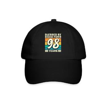 98 Birthday Gift Years Funny Saying - Baseball Cap - black/black - Front