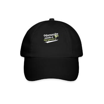 Süße Margaritas Senoritas Mamacita braucht einen - Baseballkappe - Schwarz/Schwarz - Vorne