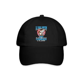 Drôle Hommes Pêcheur Humour Pêche - Casquette classique - noir/noir - Devant
