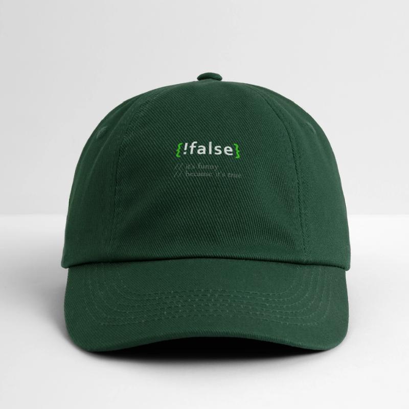 !False Funny Coding Programmer Computer Developer Baseball Cap