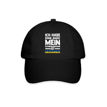 Ich habe keine Angst mein Schwiegersohn ist Ukrain - Baseballkappe - Schwarz/Schwarz - Vorne