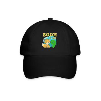 9th birthday fox - Baseball Cap - black/black - Front