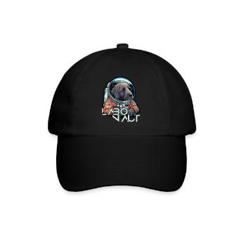 LabbiNaut Labrador Astronauten Hundepapa - Baseballkappe - Schwarz/Schwarz - Vorne