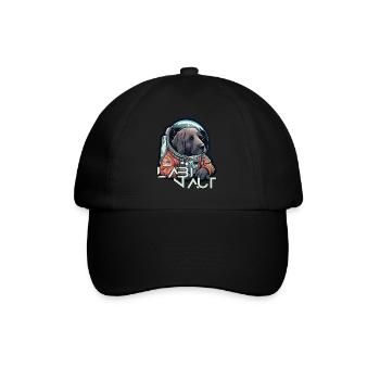LabbiNaut Labrador Astronauten Hundepapa - Baseballkappe - Schwarz/Schwarz - Vorne