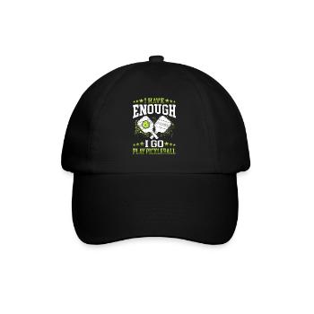 Je vais jouer au pickle ball - Casquette classique - noir/noir - Devant