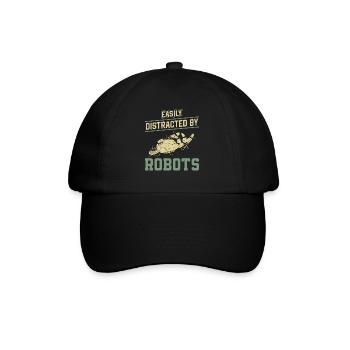 Robot Robotics Engineer Easily - Baseball Cap - black/black - Front